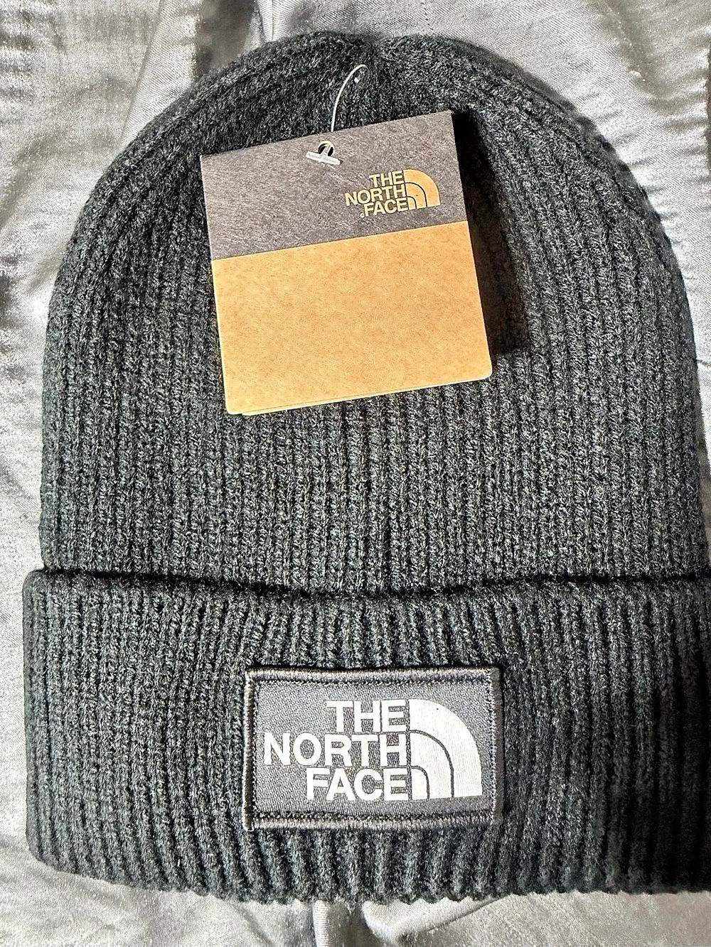 The North Face Logo Box Cuffed Beanie Black